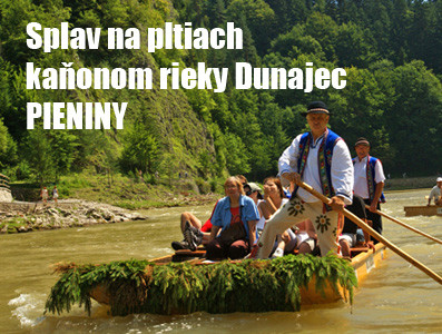 Splav rieky Dunajec na pltiach